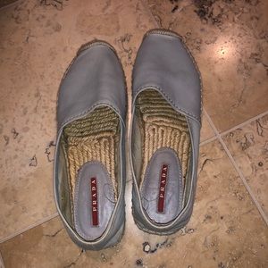 Prada Leather Espadrilles